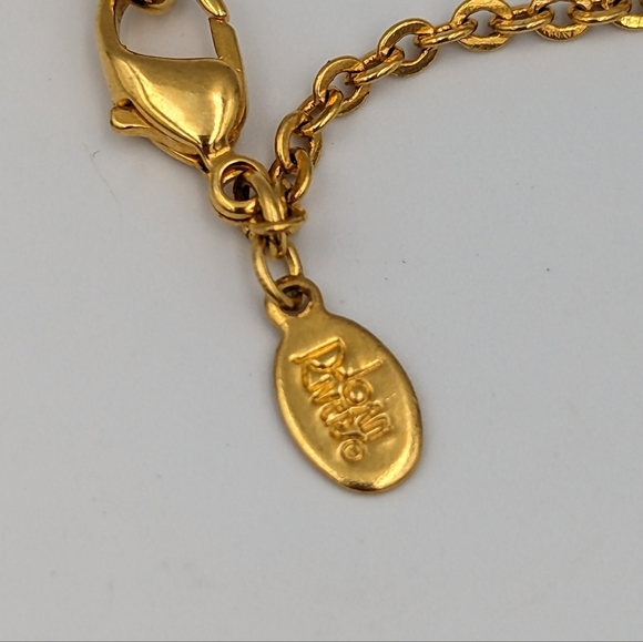 Vintage Joan Rivers Necklace Filigree Mandala Sunburst Pendant Gold Tone 18" - Picture 7 of 8